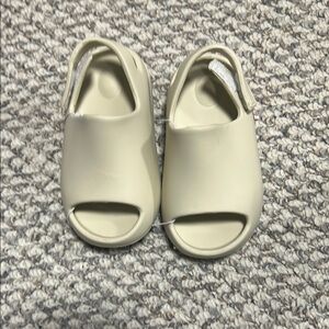 Kids Cream Slip-On Sandals